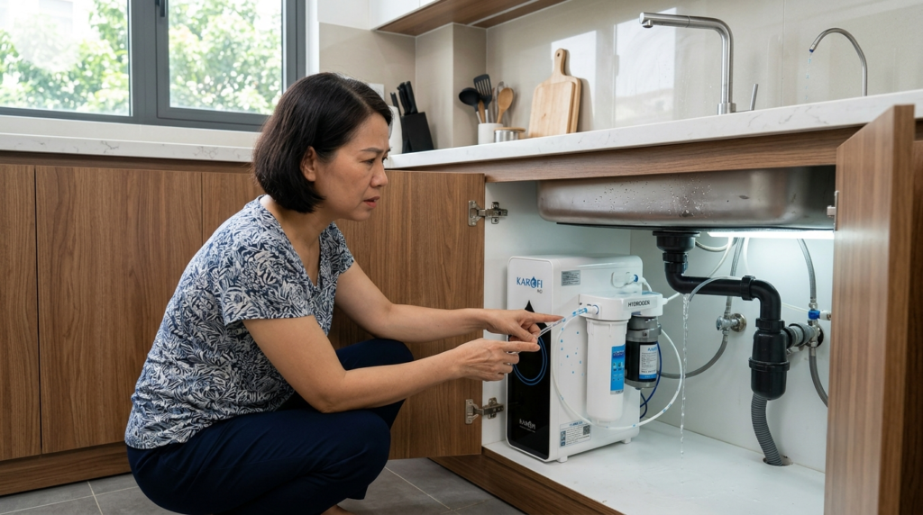 Máy lọc nước Karofi bị chảy nước thải liên tục