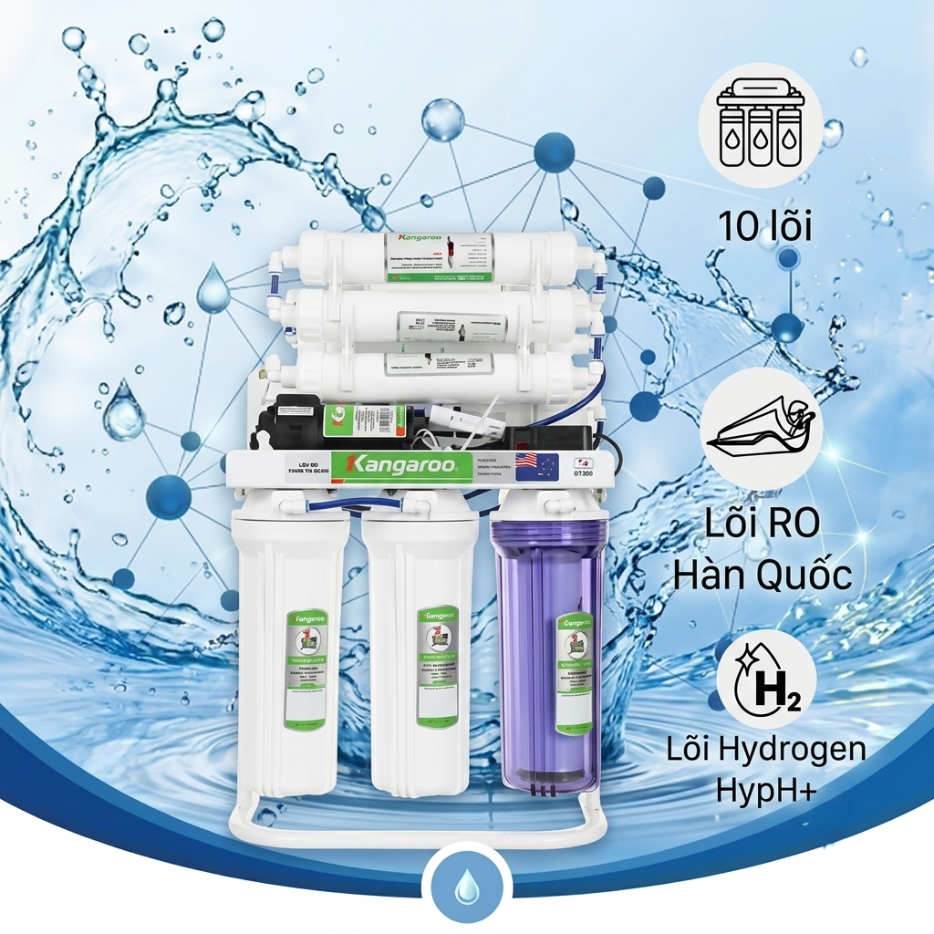 Máy lọc nước Hydrogen Kangaroo KGRP09HQ 9 lõi không tủ